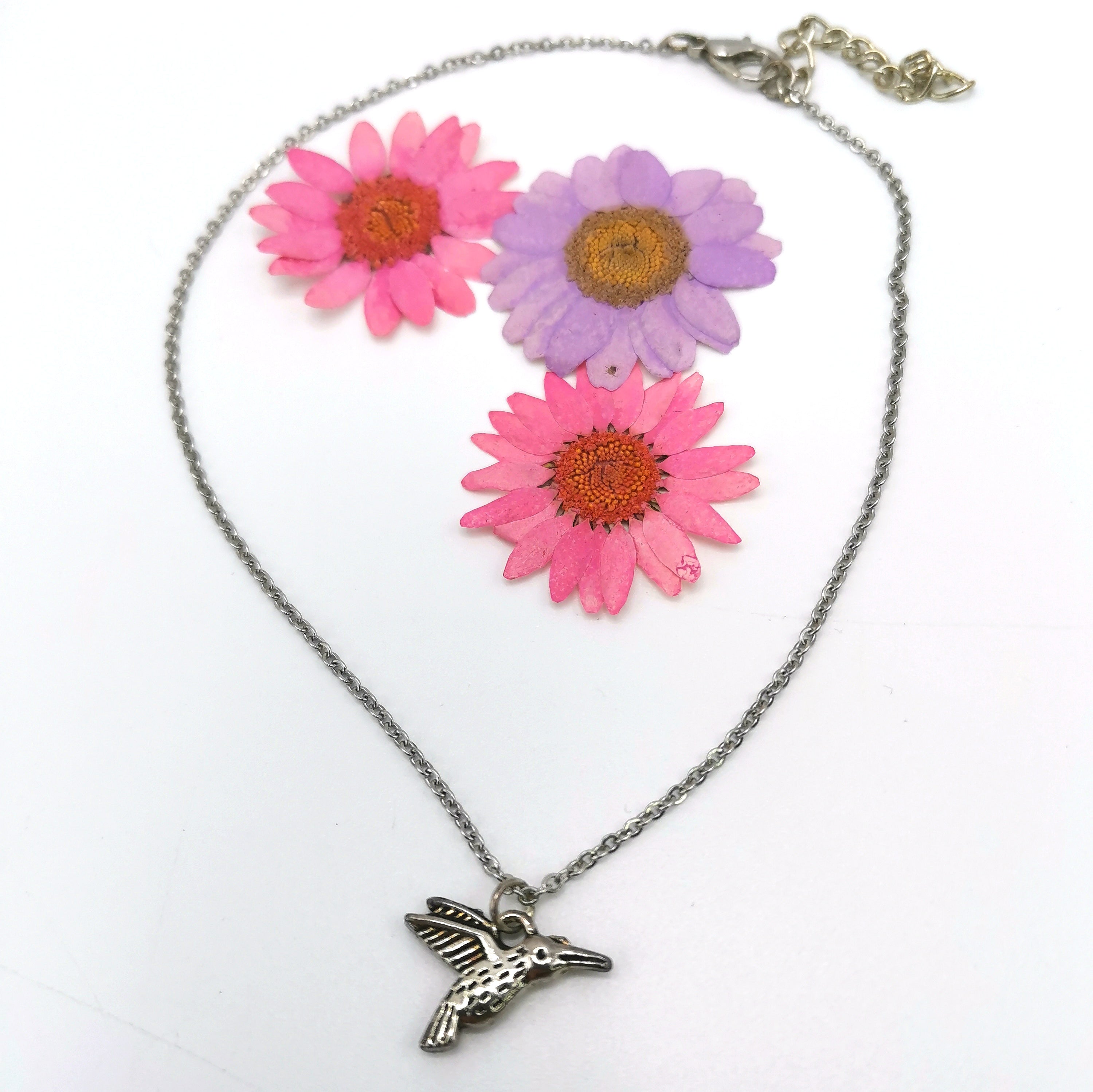 Heartful Hummingbird Anklet - Silver Sunbird Anklets