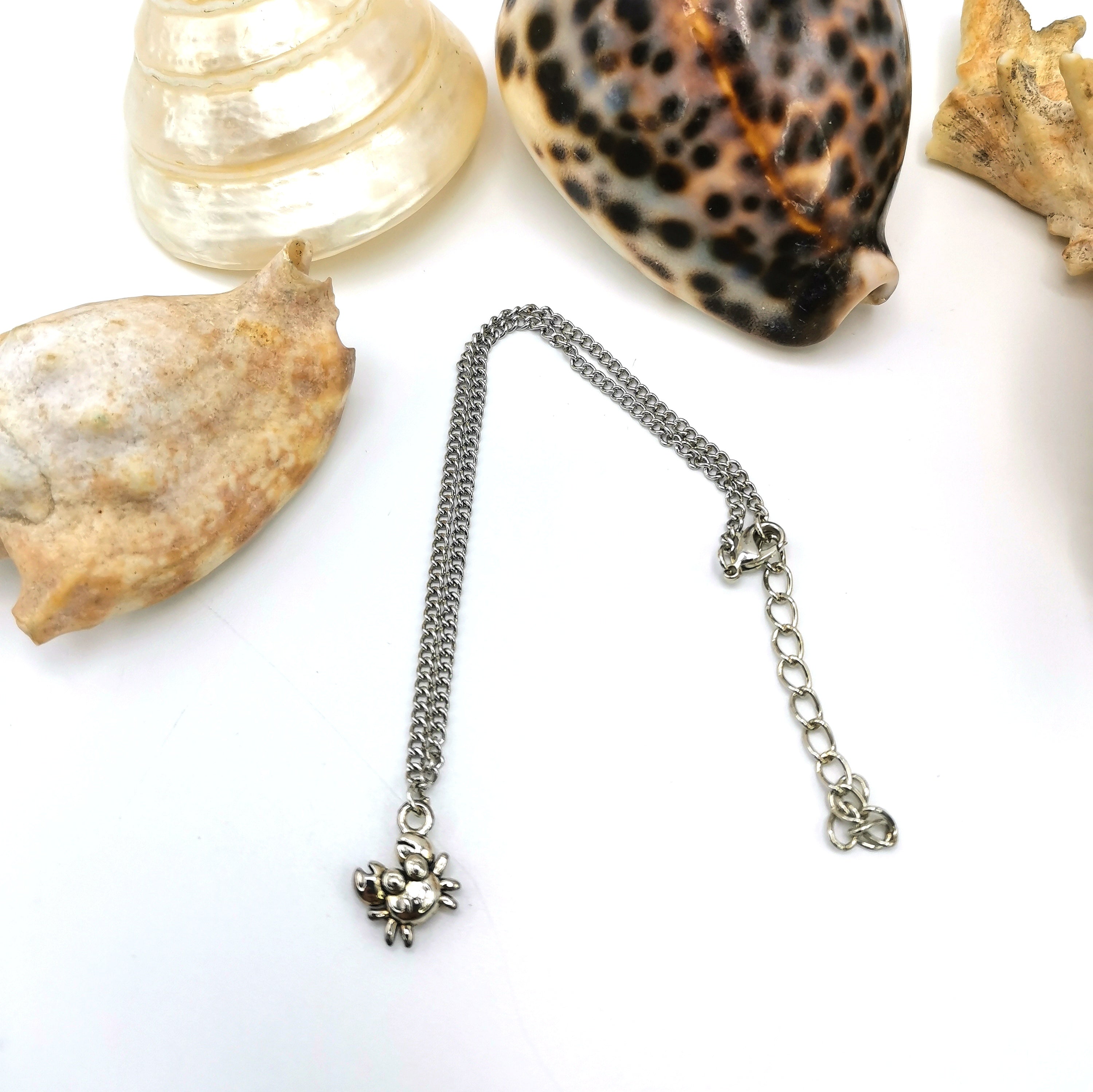 Cheerful Crab Anklet - Silver Sunbird Anklets