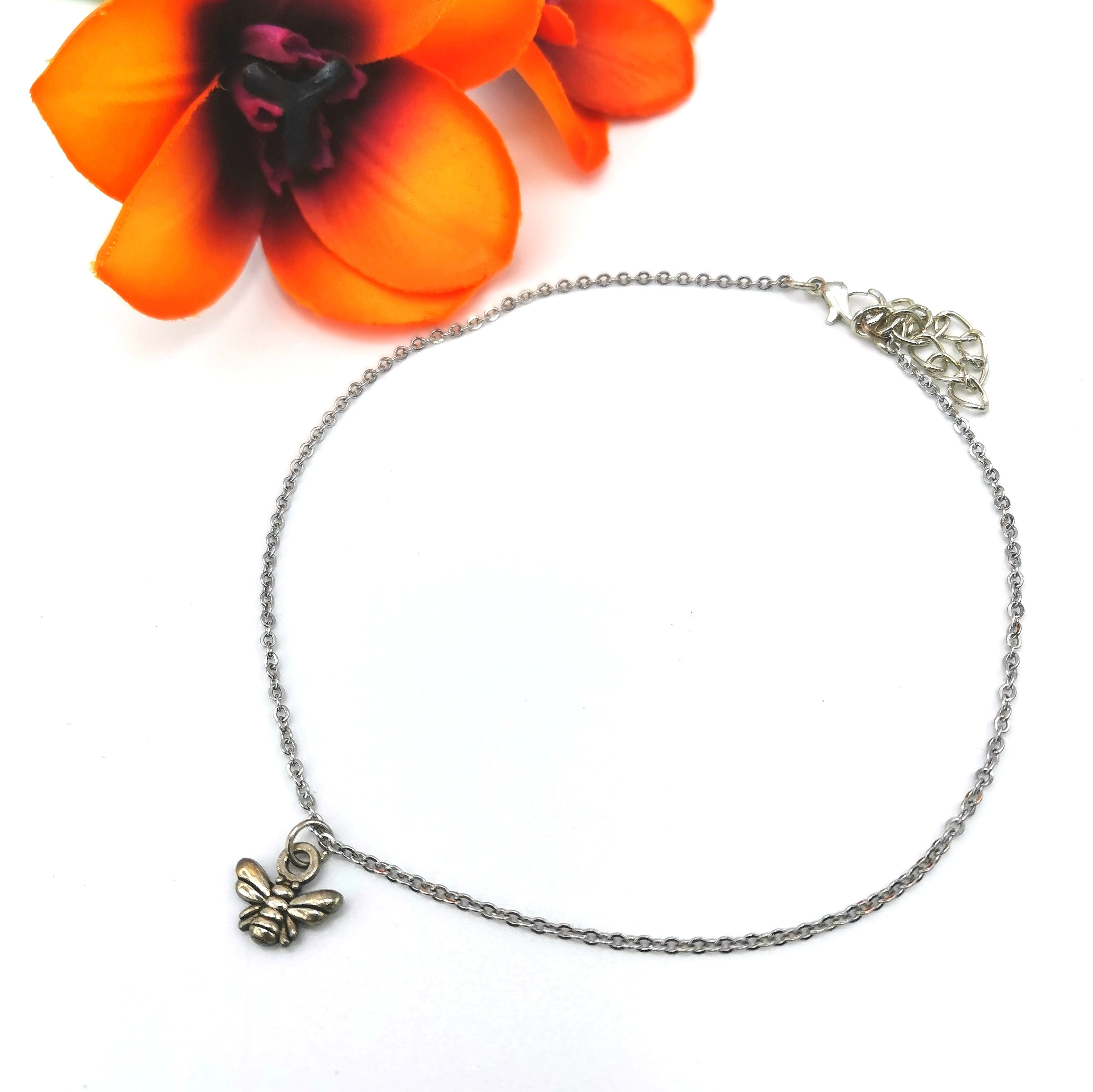 Breezy Bee Anklet - Silver Sunbird Anklets