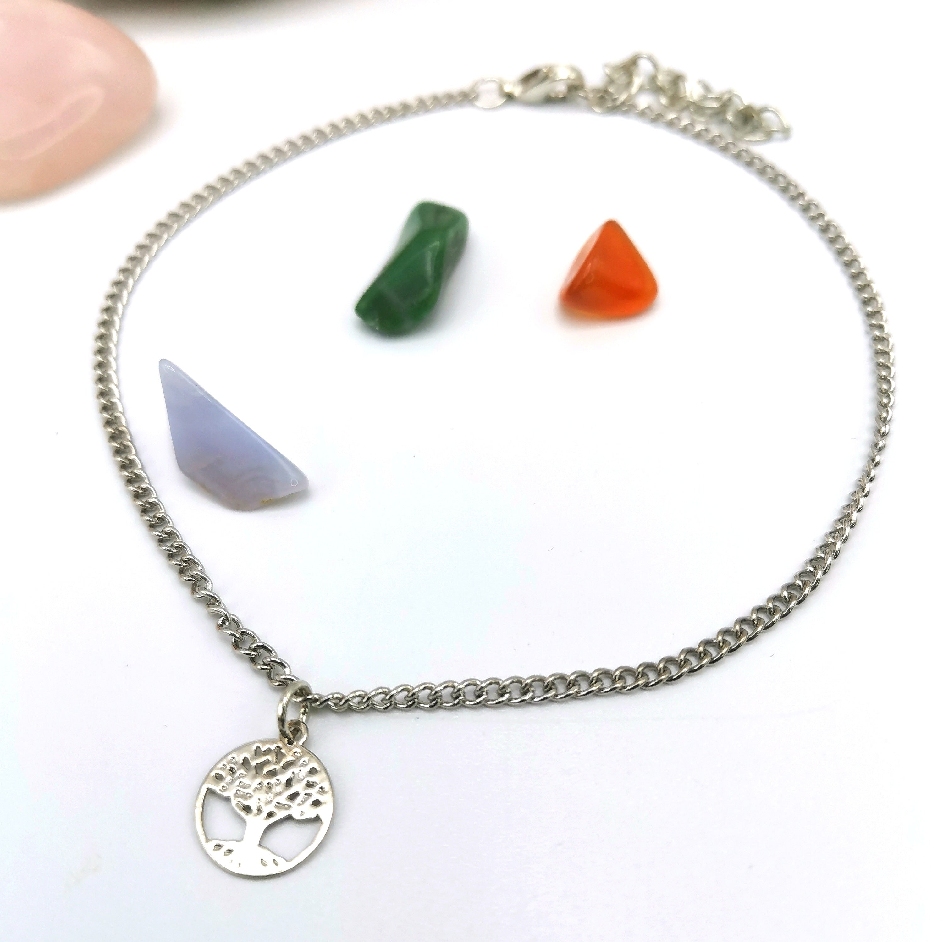 Time-honoured Tree of Life Anklet - Silver Sunbird Anklets