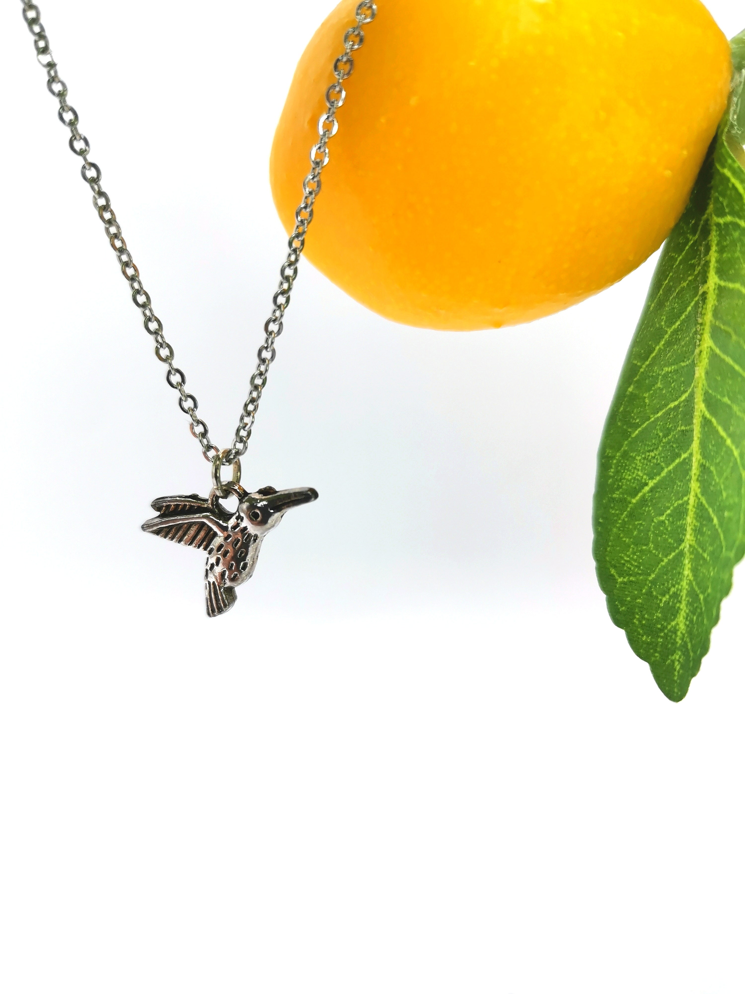 Heartful Hummingbird Anklet - Silver Sunbird Large Anklets