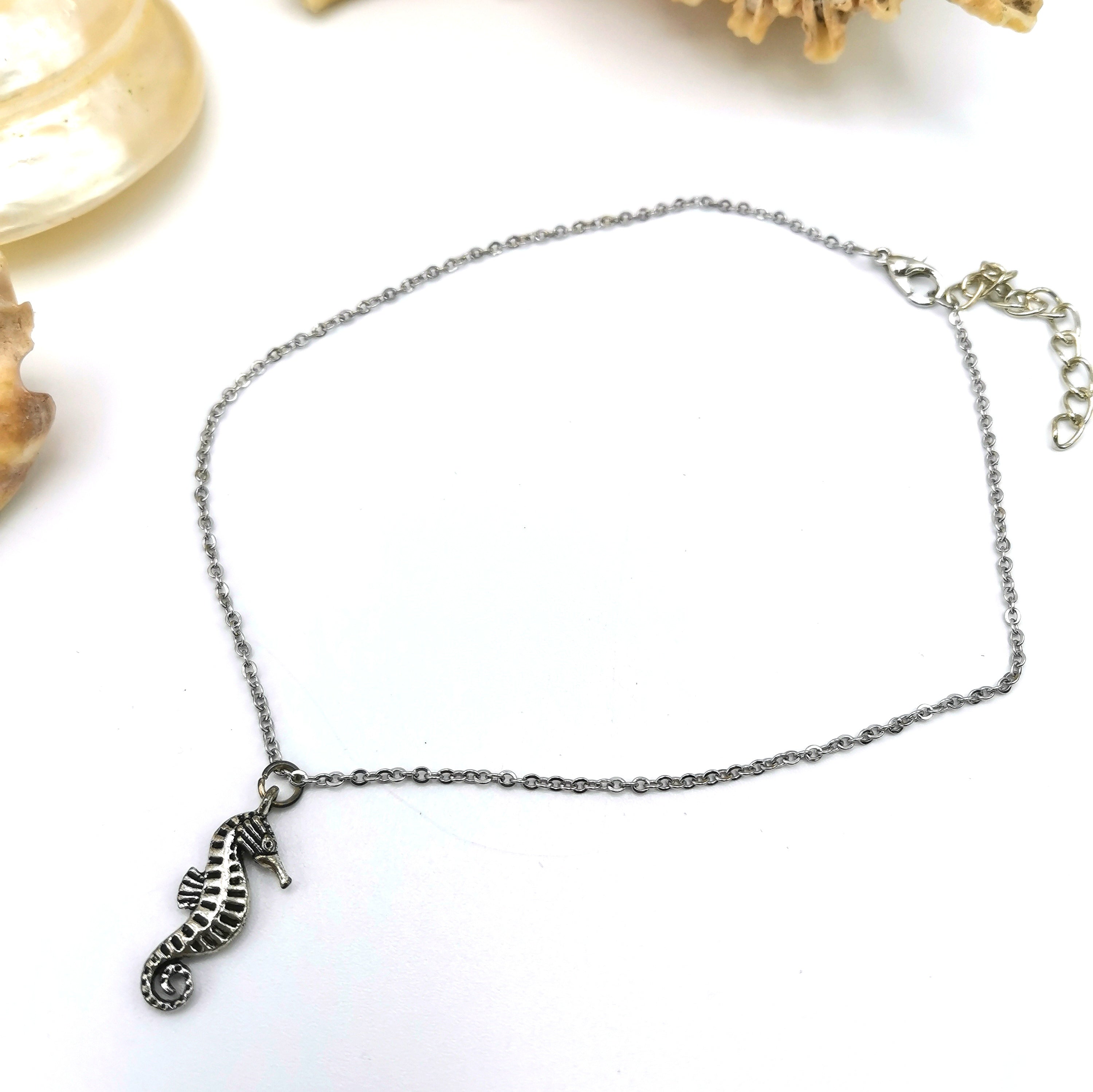 Serene Seahorse Anklet - Silver Sunbird Anklets