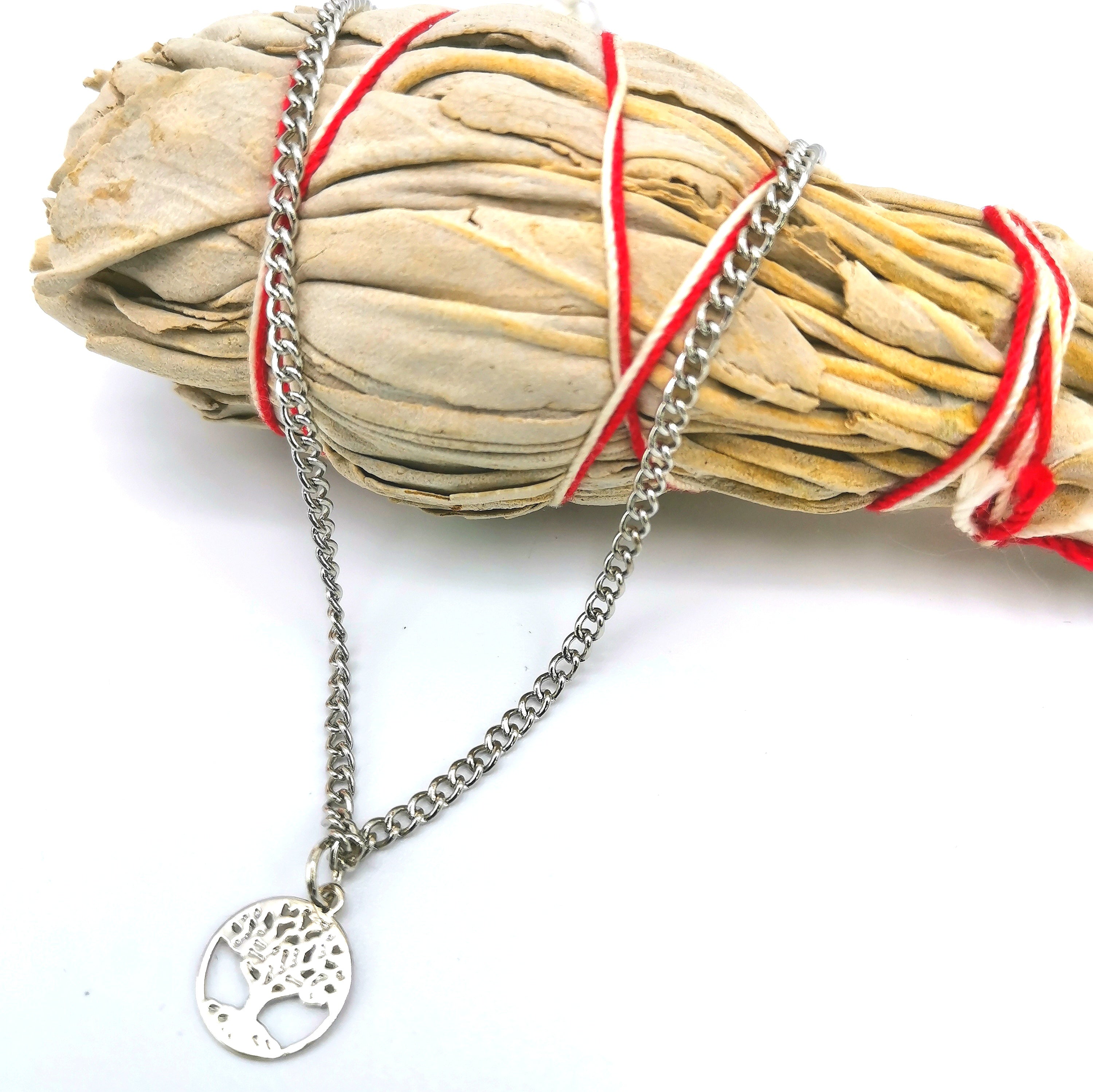 Time-honoured Tree of Life Anklet - Silver Sunbird Anklets