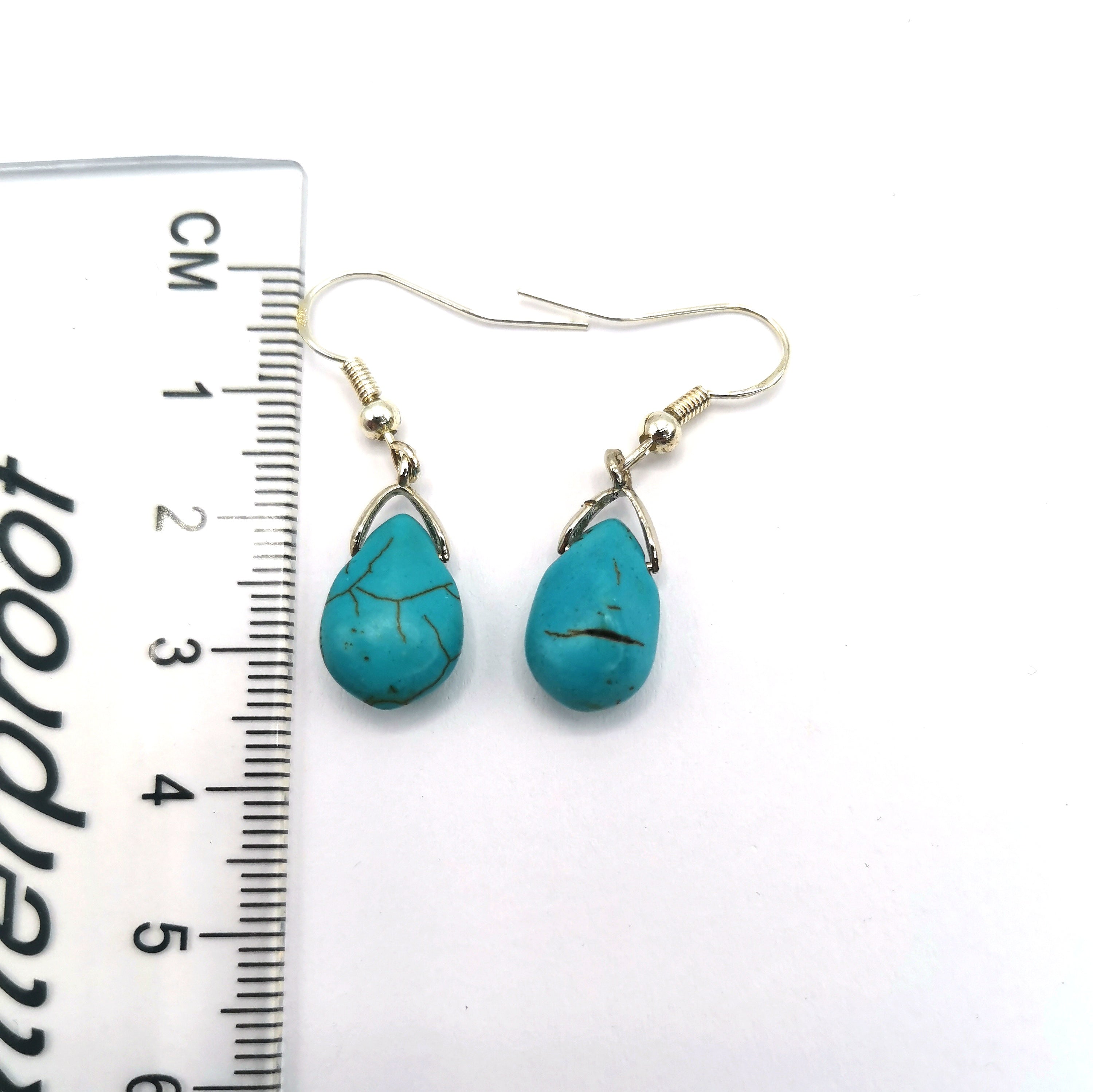 Therapeutic Turquoise Earrings - Silver Sunbird Gemstones