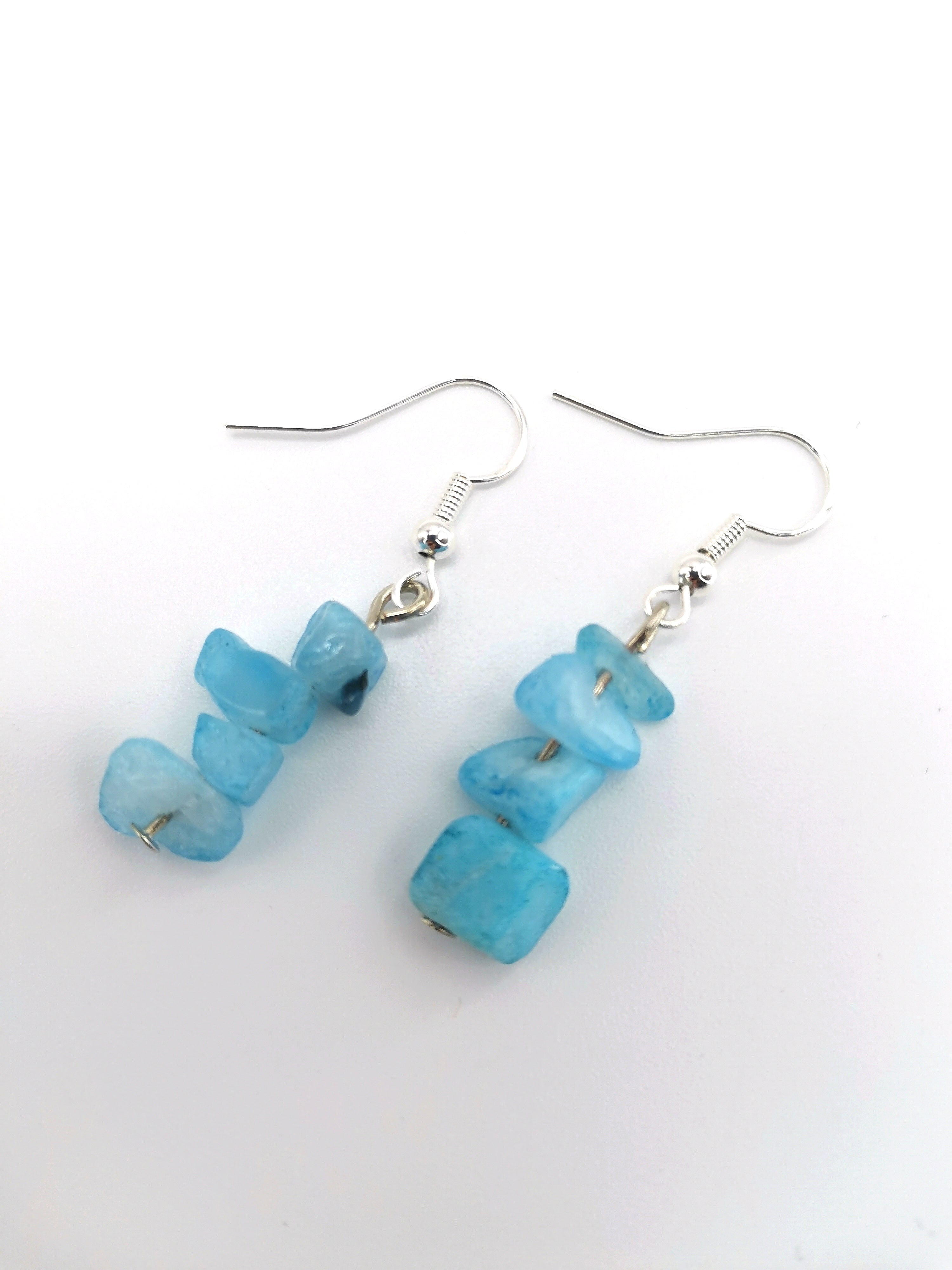 Tranquil Turquoise Howlite Earrings - Silver Sunbird Gemstones