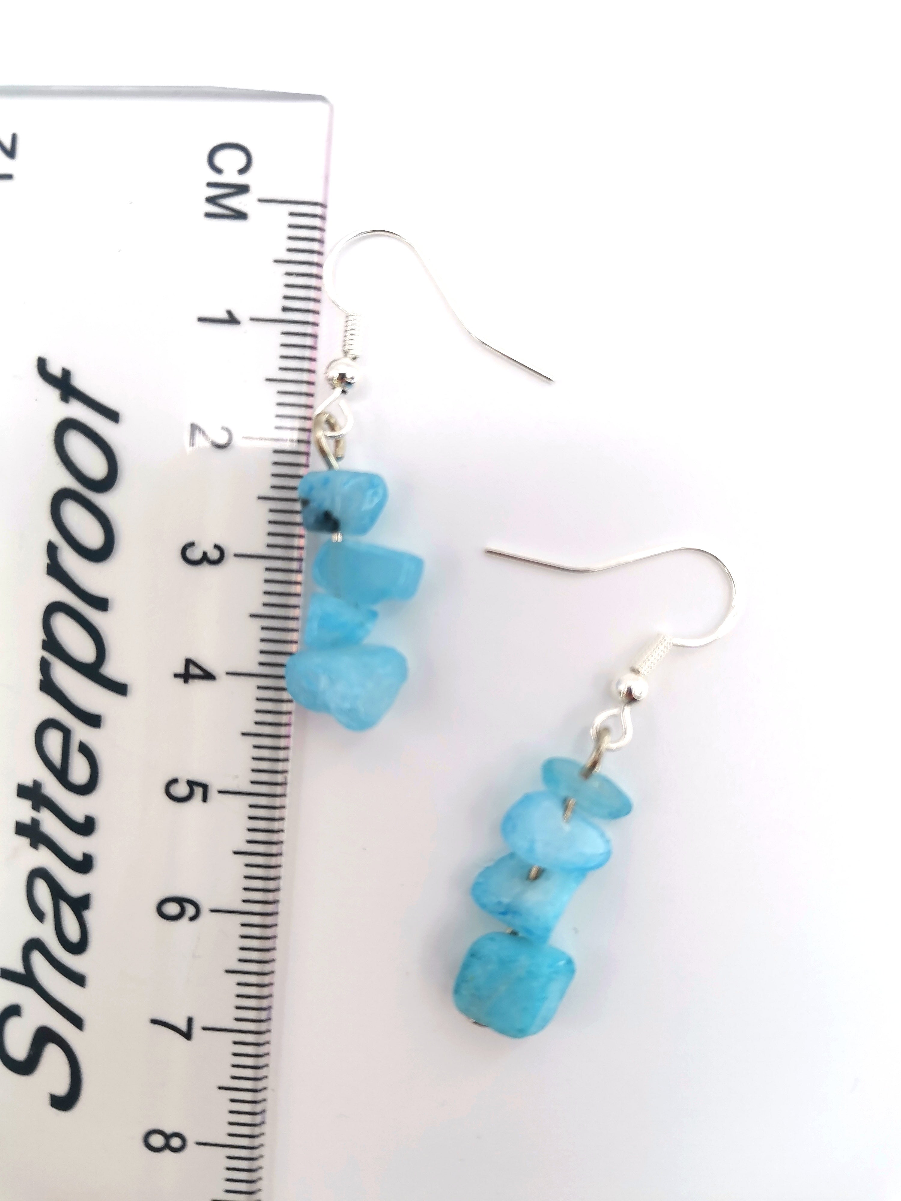 Tranquil Turquoise Howlite Earrings - Silver Sunbird Gemstones