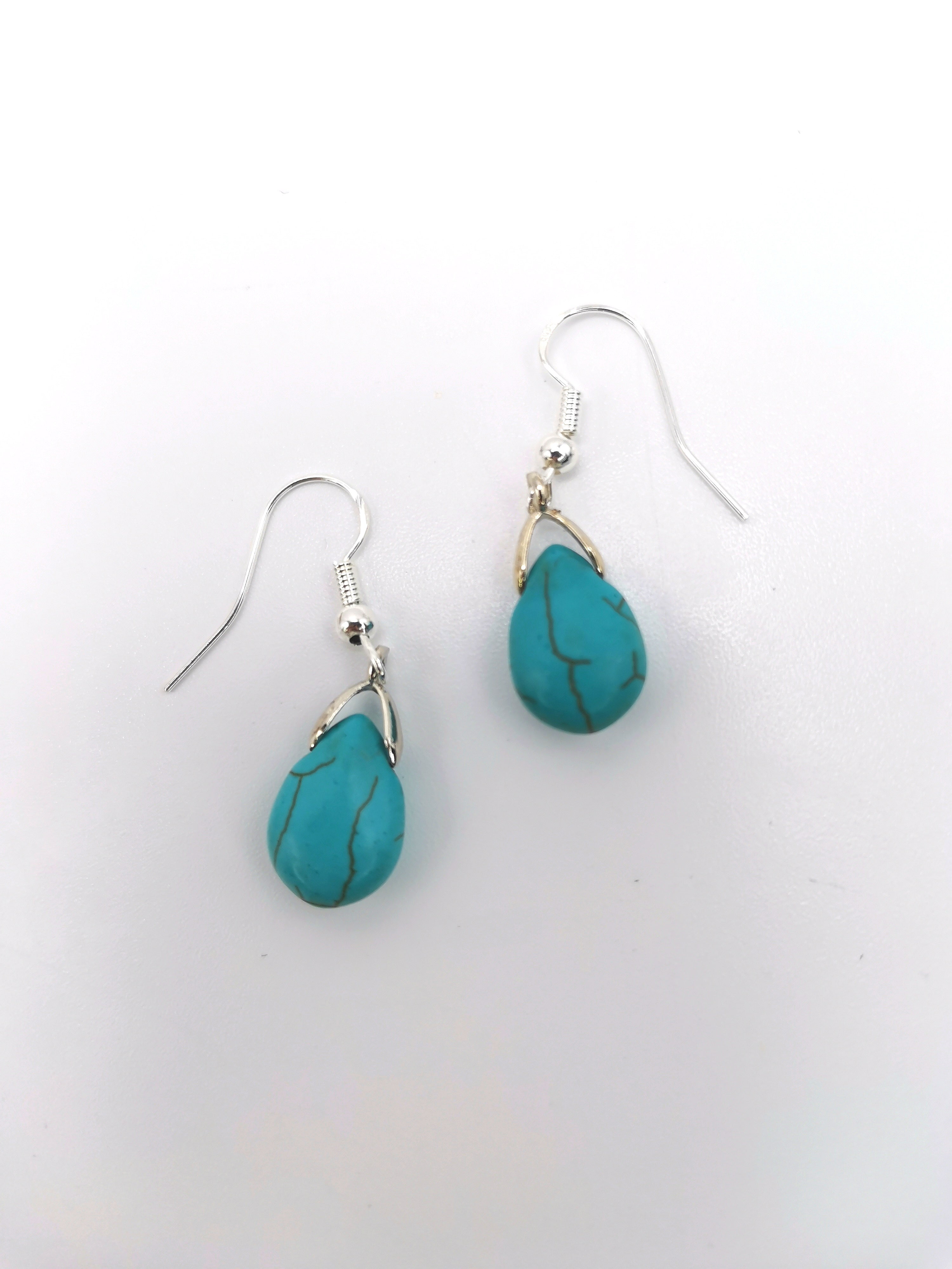 Therapeutic Turquoise Earrings - Silver Sunbird Gemstones