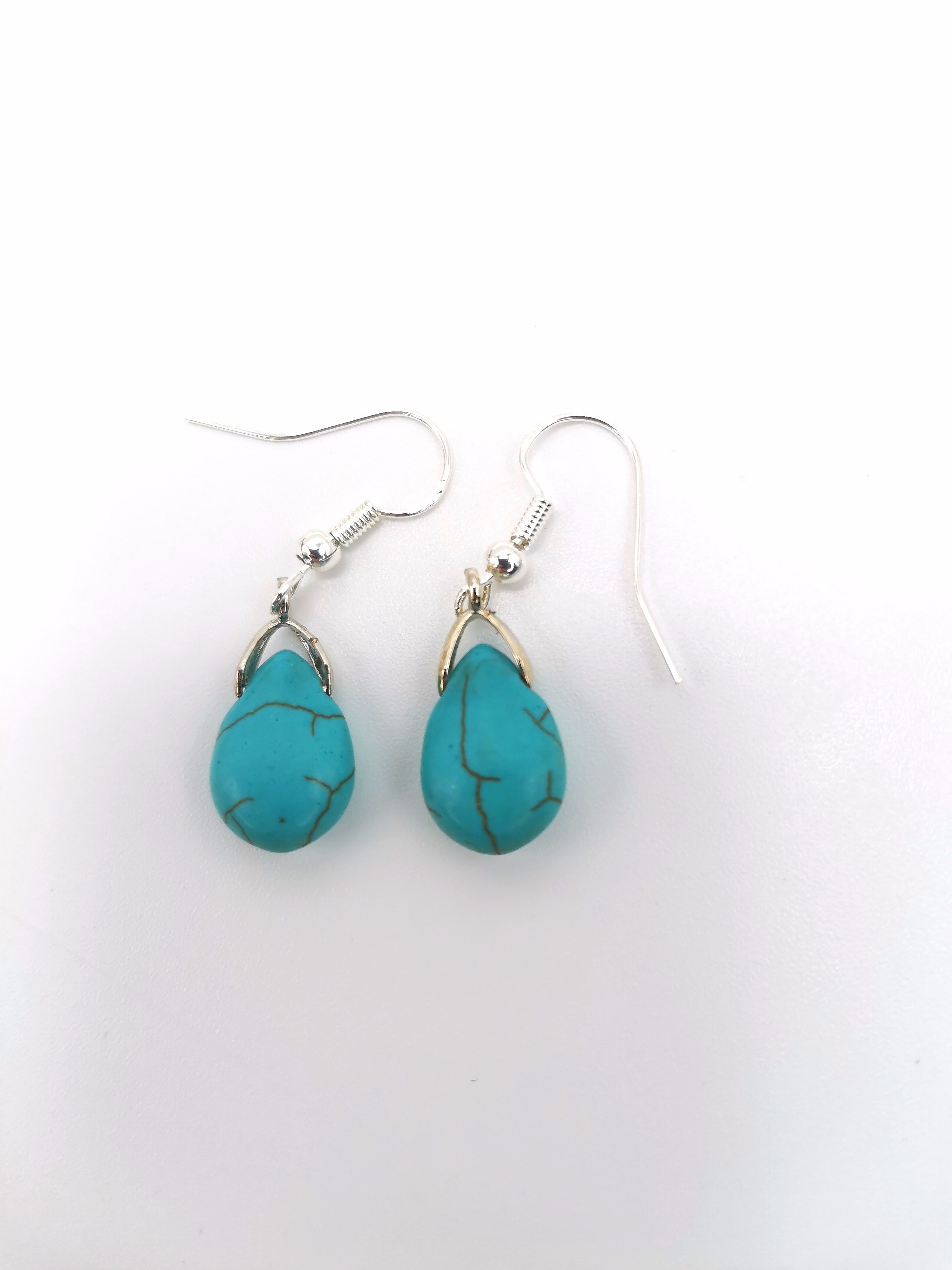 Therapeutic Turquoise Earrings - Silver Sunbird Gemstones
