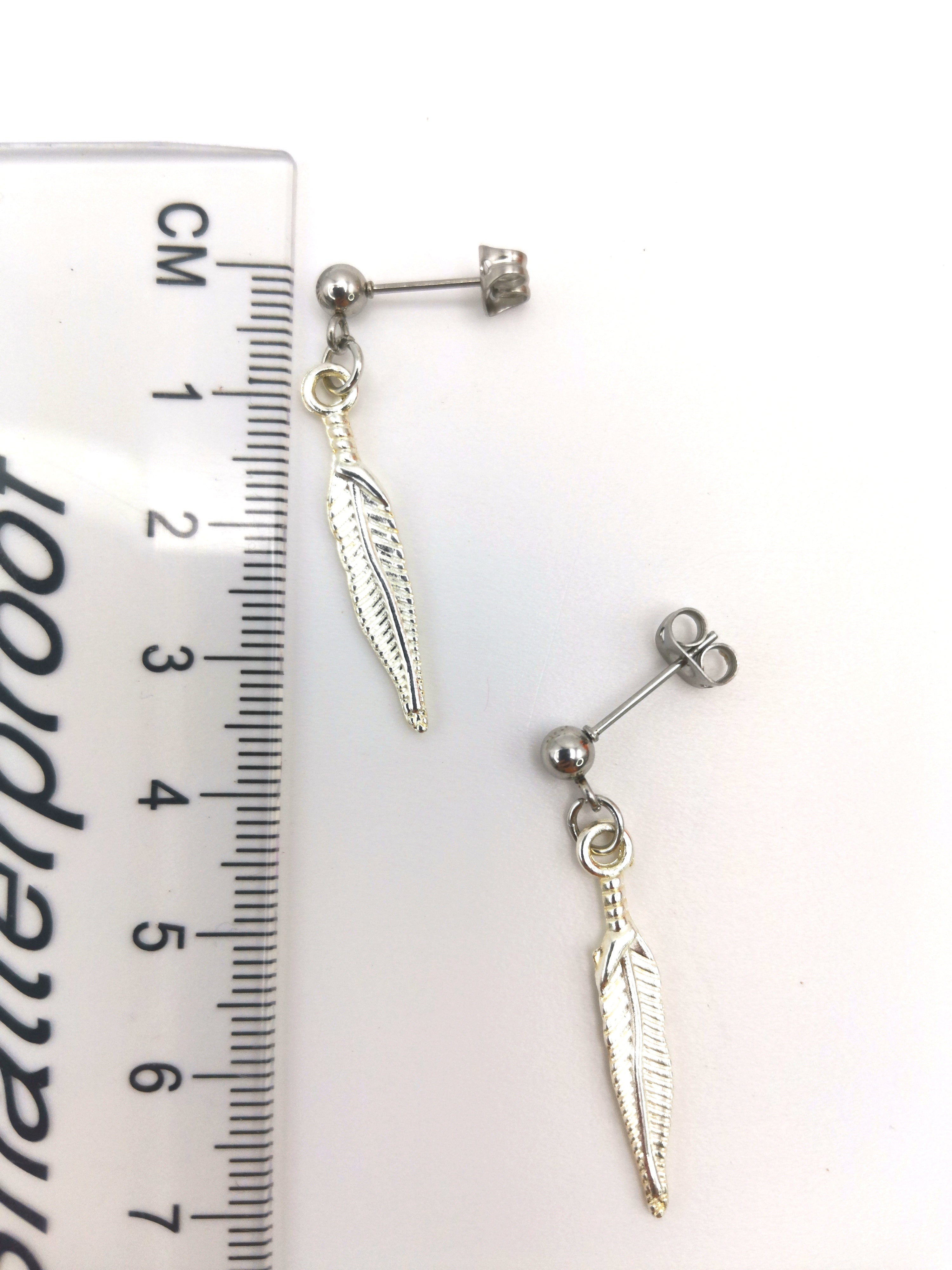 Fabulous Feather Earrings - Silver Sunbird animal earrings