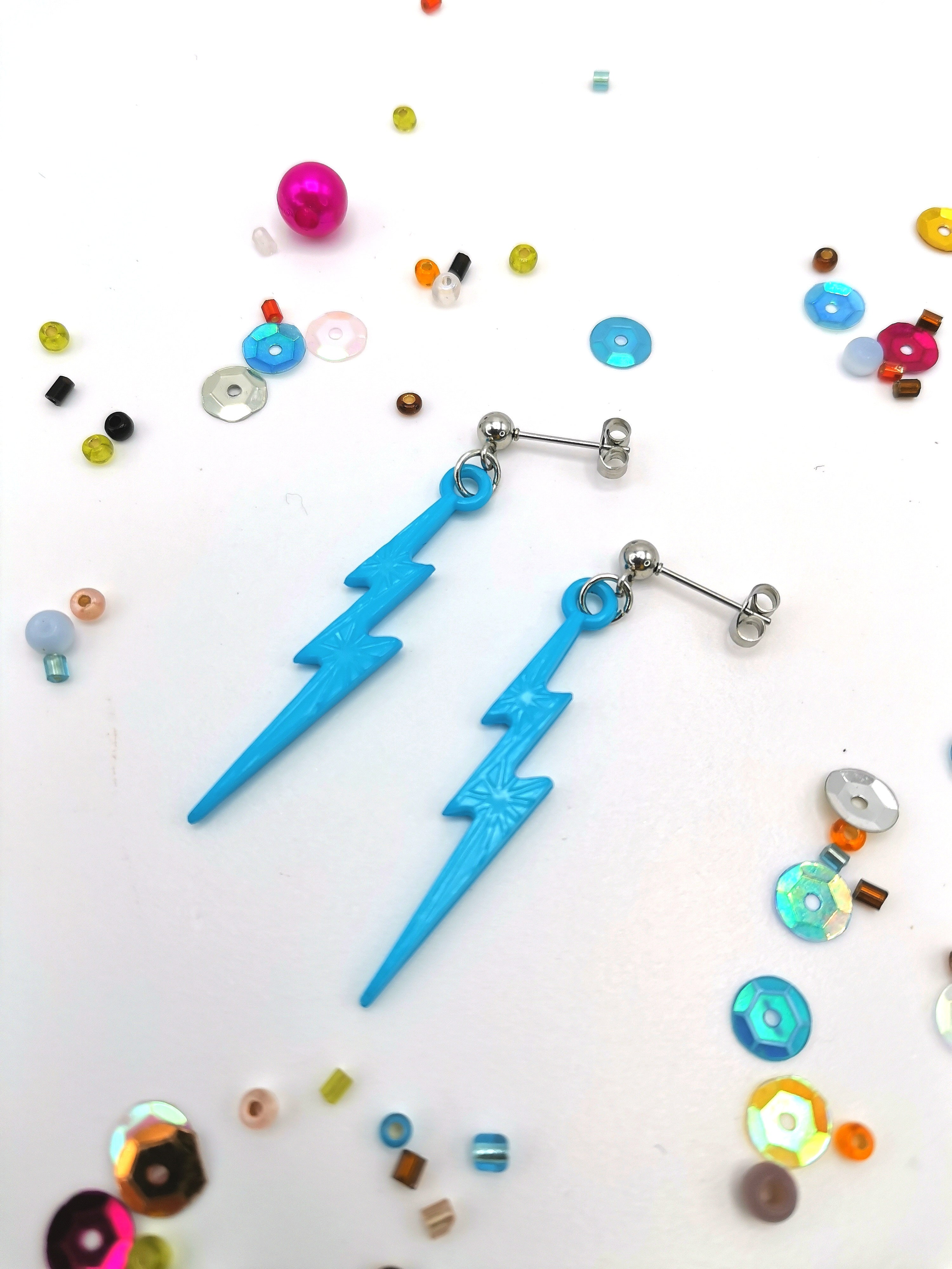 Two "Electrifying Lightning Bolt" earrings from Silver Sunbird&