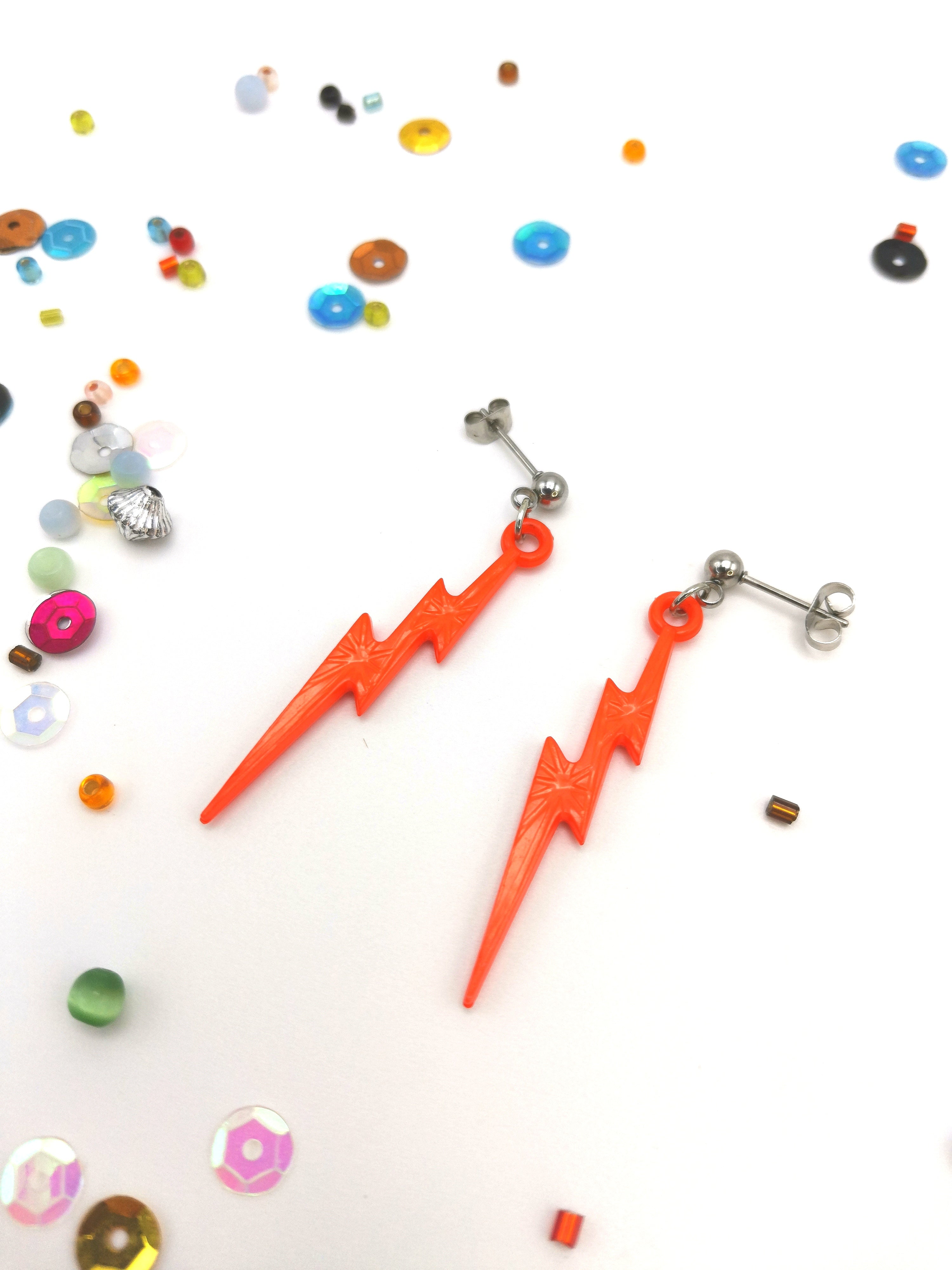 Electrifying Lightning Bolt Earrings by Silver Sunbird&