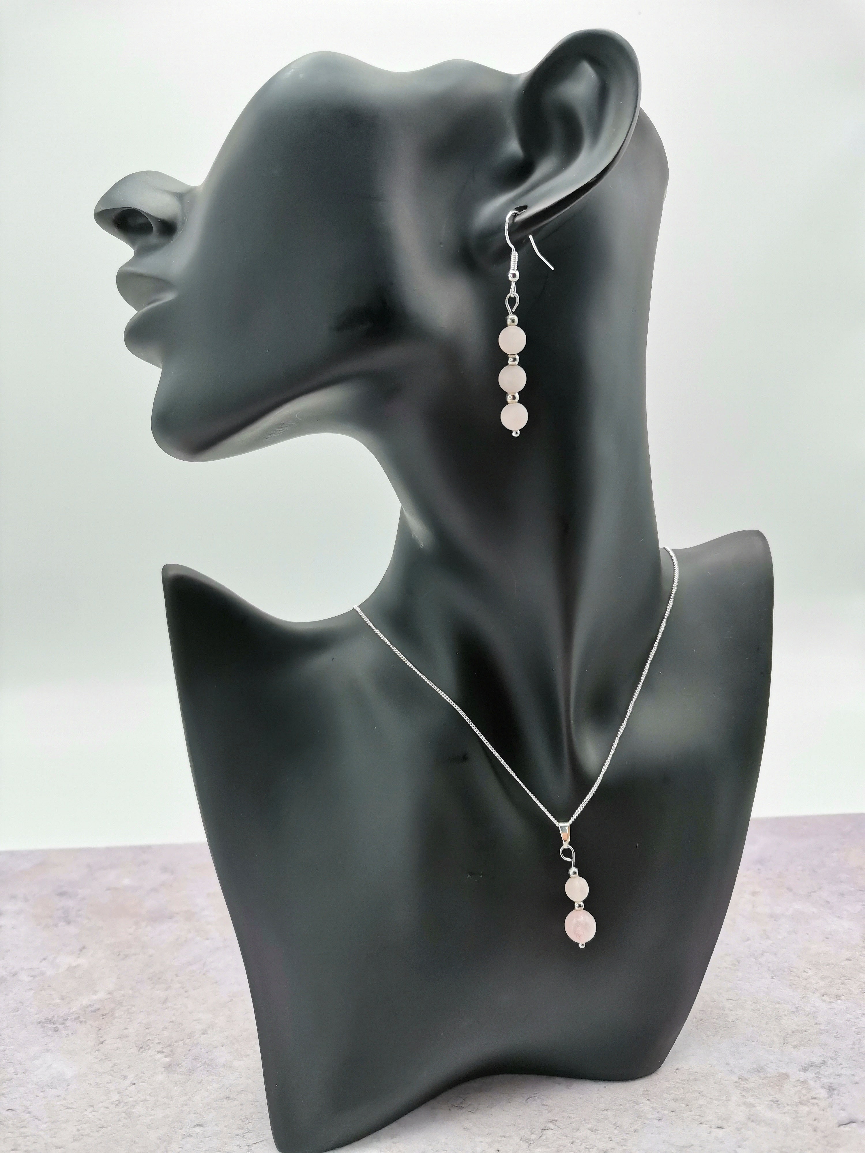 Rose Quartz Gemstone Gift Set - Silver Sunbird Gift Sets