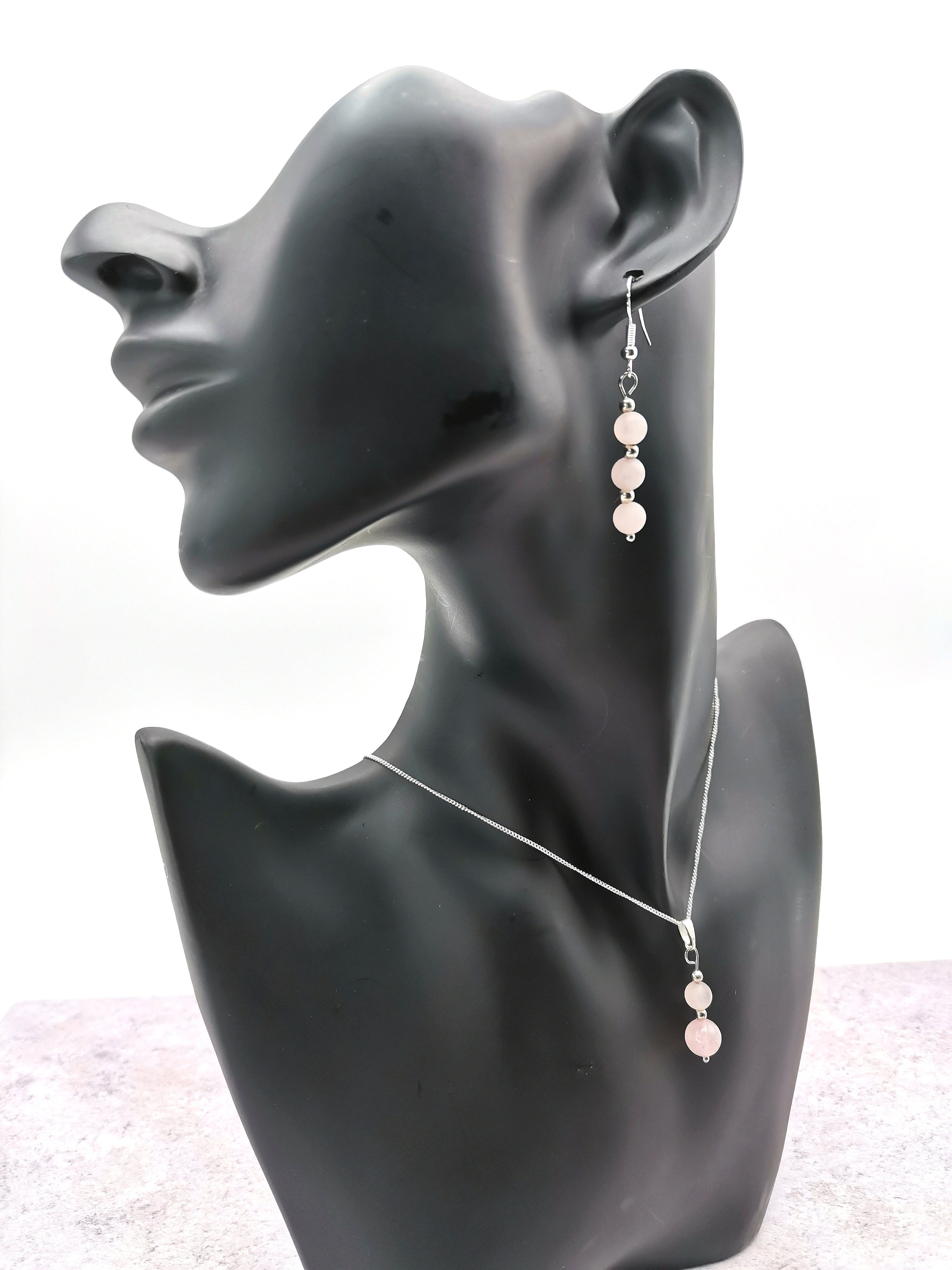 Rose Quartz Gemstone Gift Set - Silver Sunbird Gift Sets