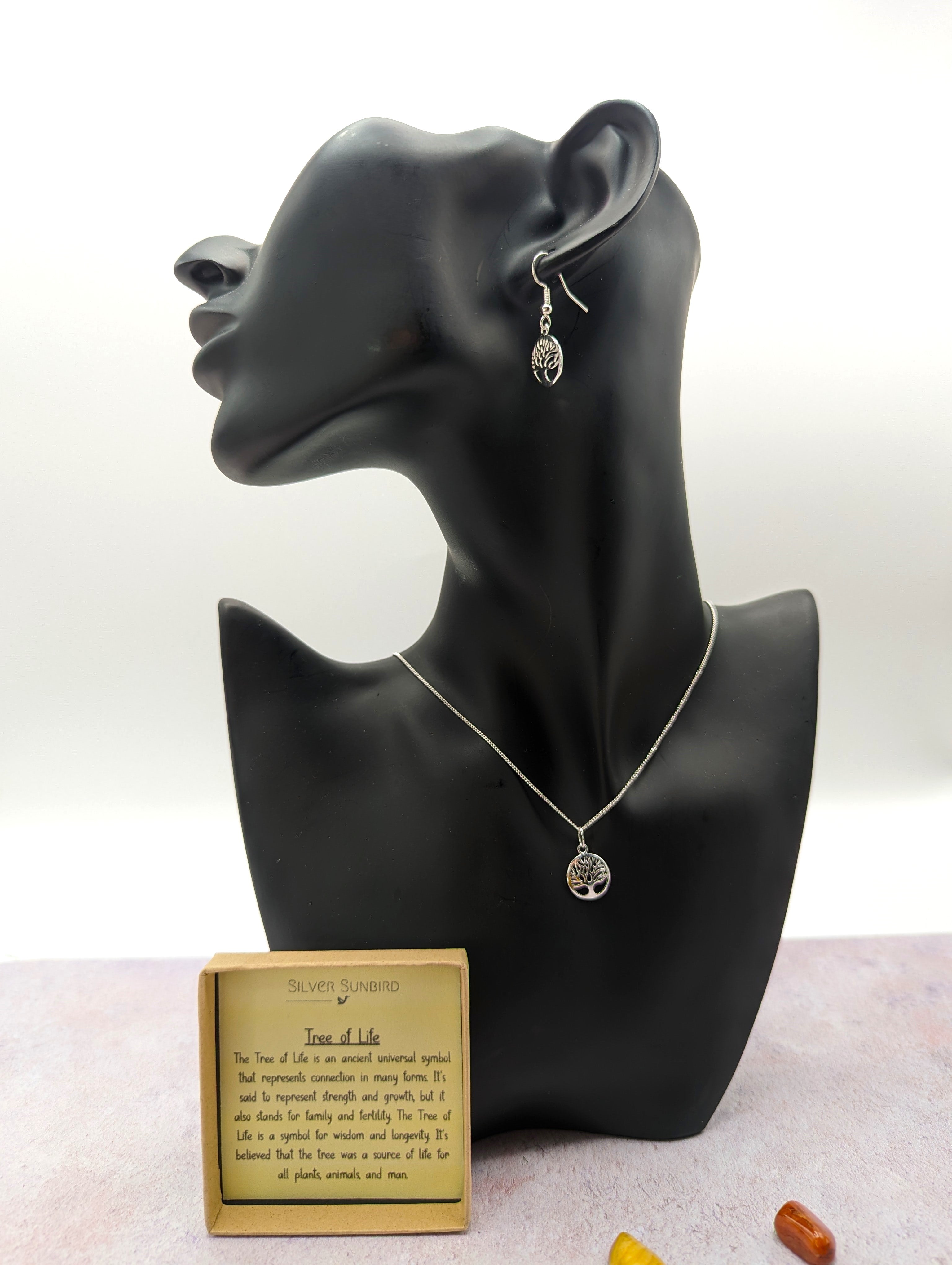Tree of Life Sterling Silver Necklace - Silver Sunbird Bohemian