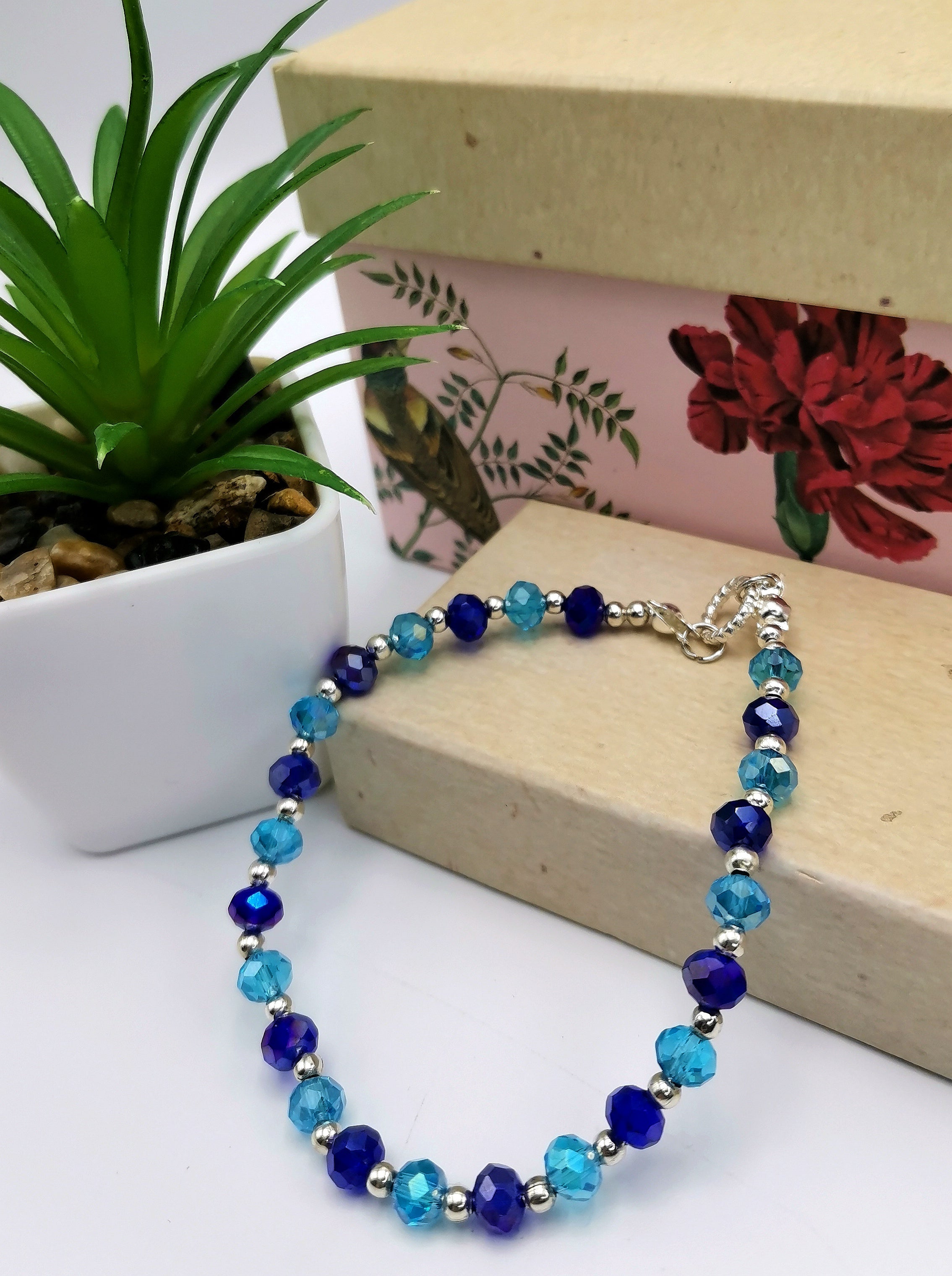 Radiant Rondelle Bead Bracelet - Silver Sunbird Bracelets