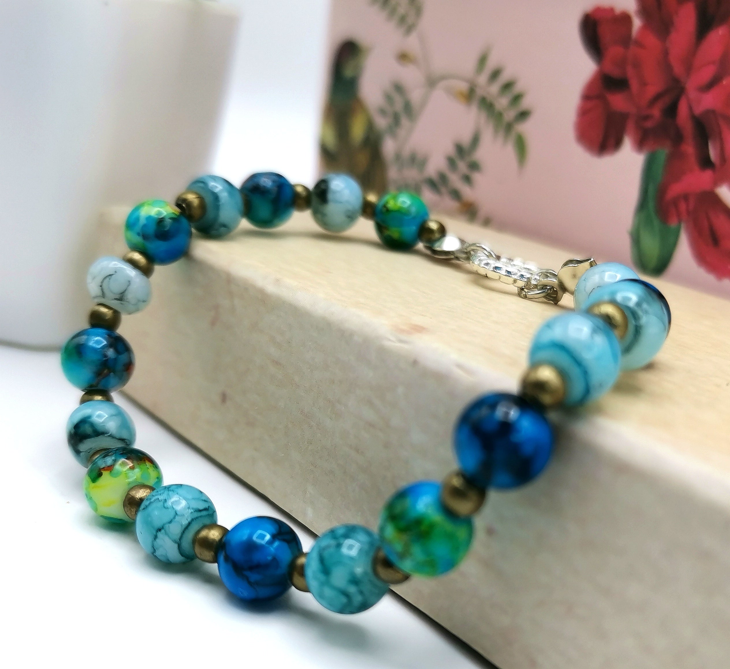 Marvellous Marble Effect Bracelet - Silver Sunbird Bracelets