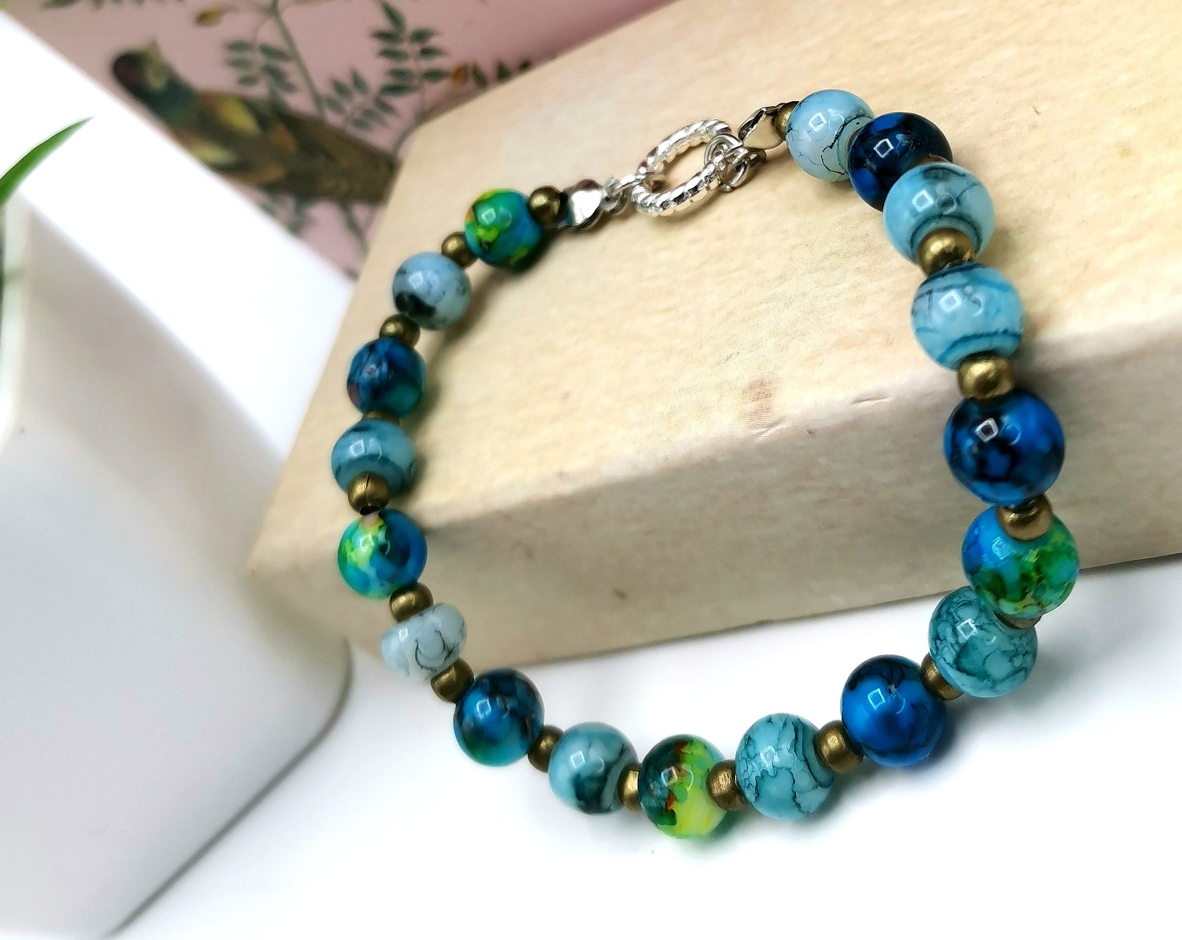 Marvellous Marble Effect Bracelet - Silver Sunbird Bracelets