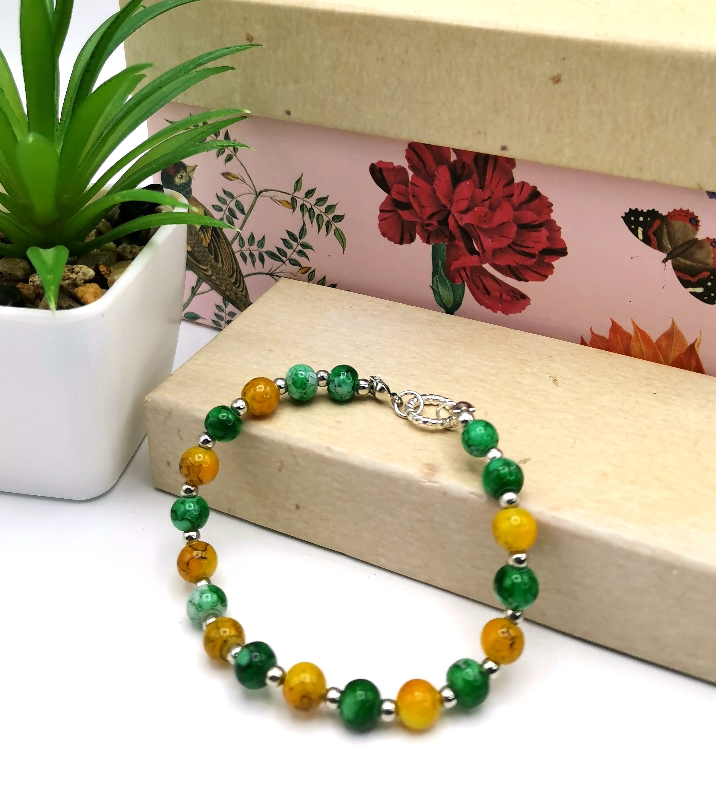 Marvellous Marble Effect Bracelet - Silver Sunbird Bracelets
