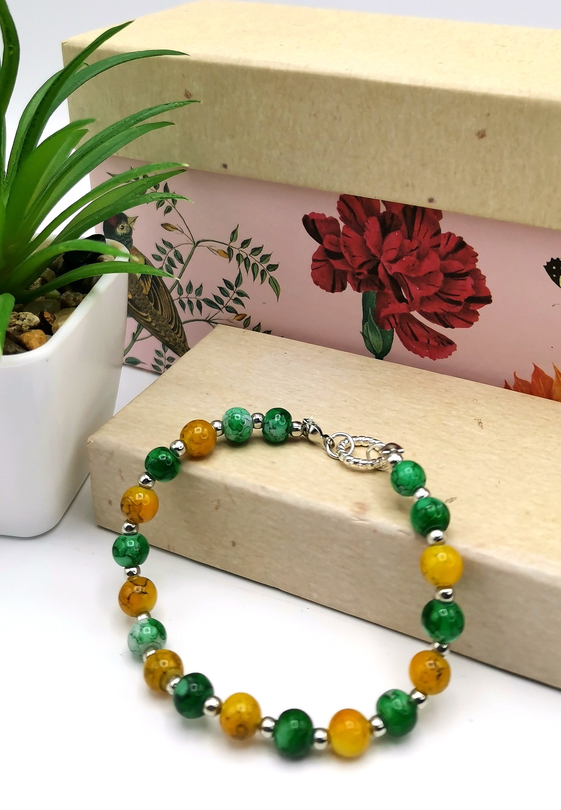 Marvellous Marble Effect Bracelet - Silver Sunbird Bracelets