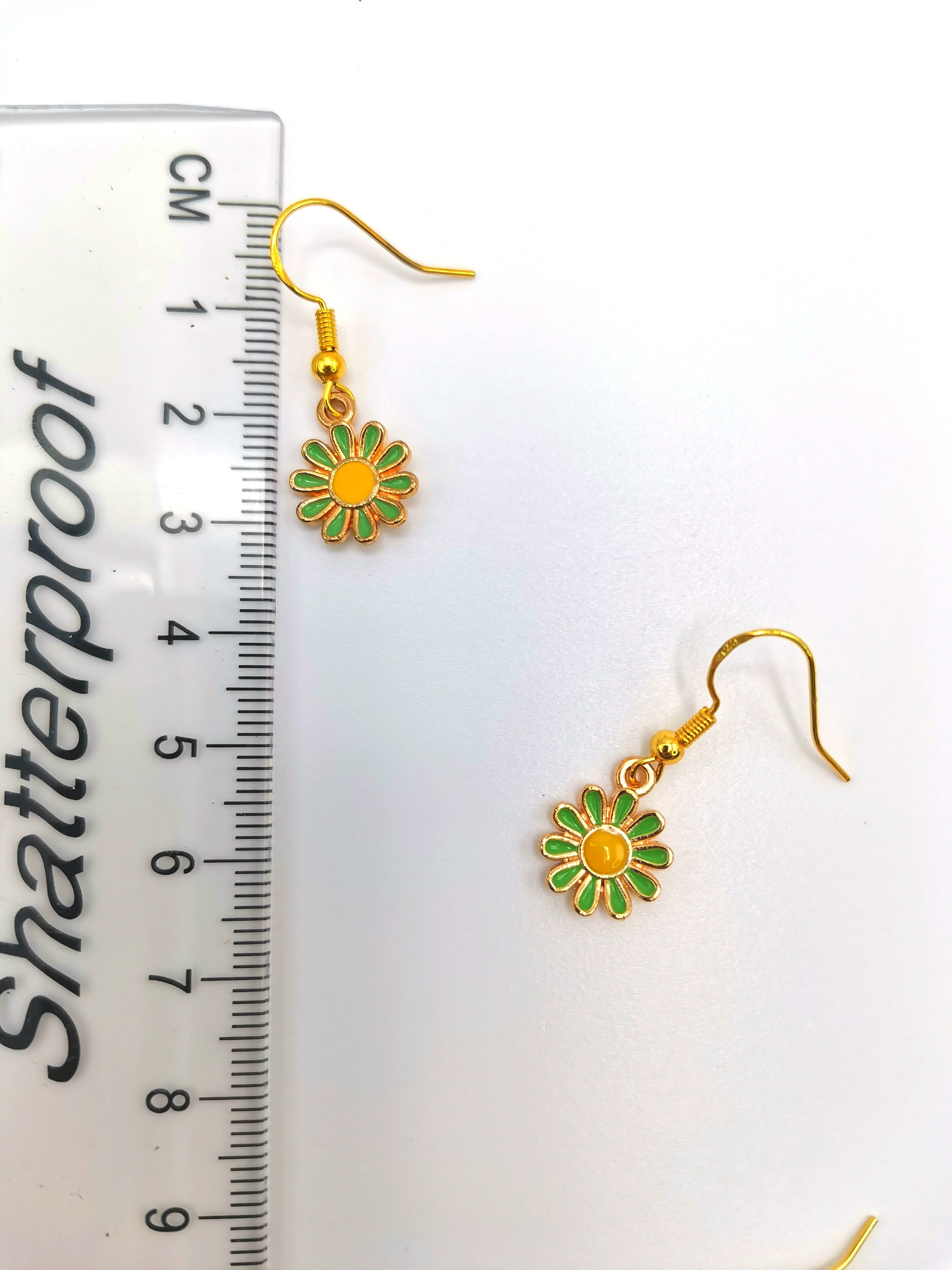 Dainty Daisy Earrings - Silver Sunbird Bohemian Earrings