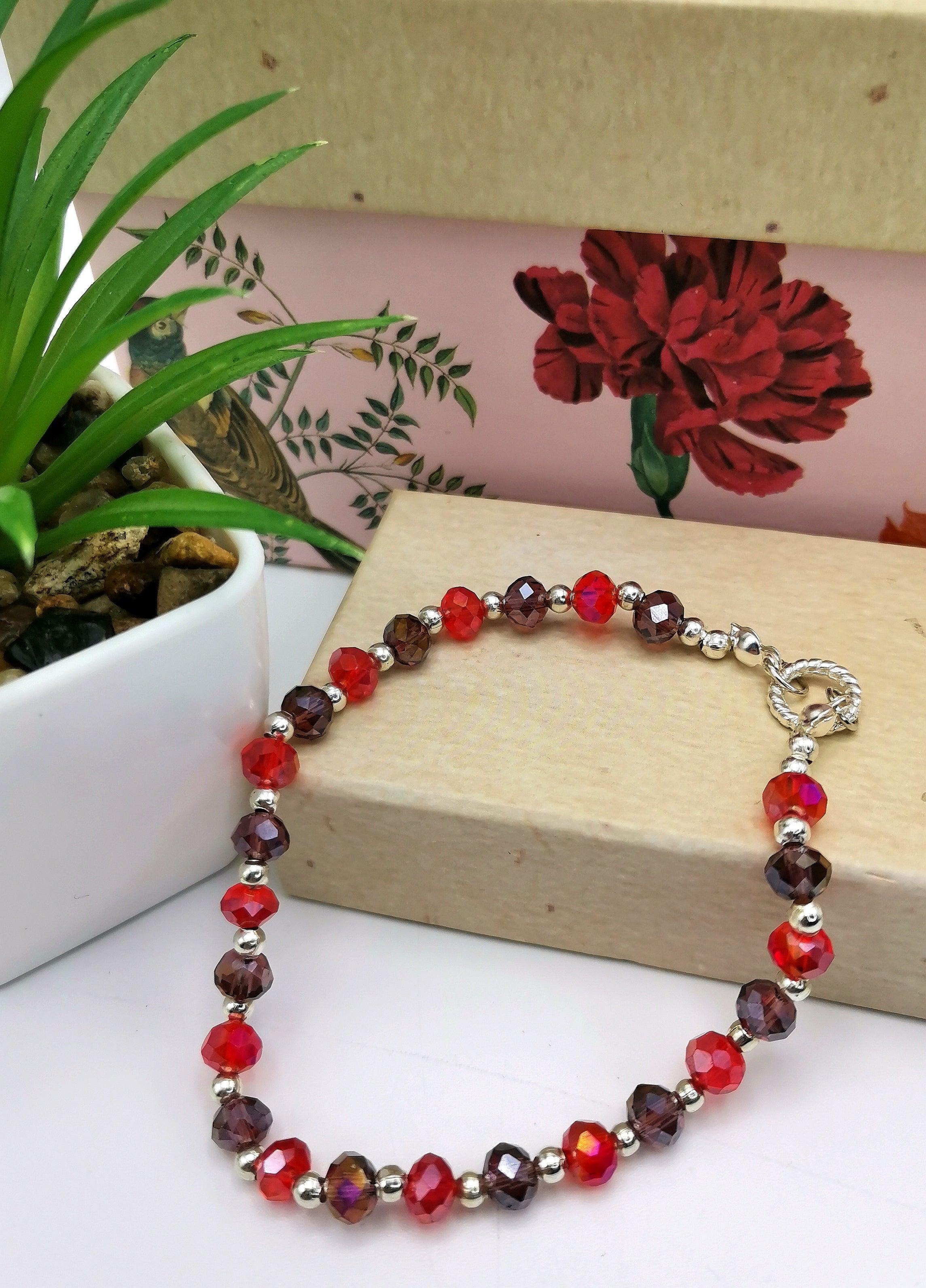 Radiant Rondelle Bead Bracelet - Silver Sunbird Bracelets