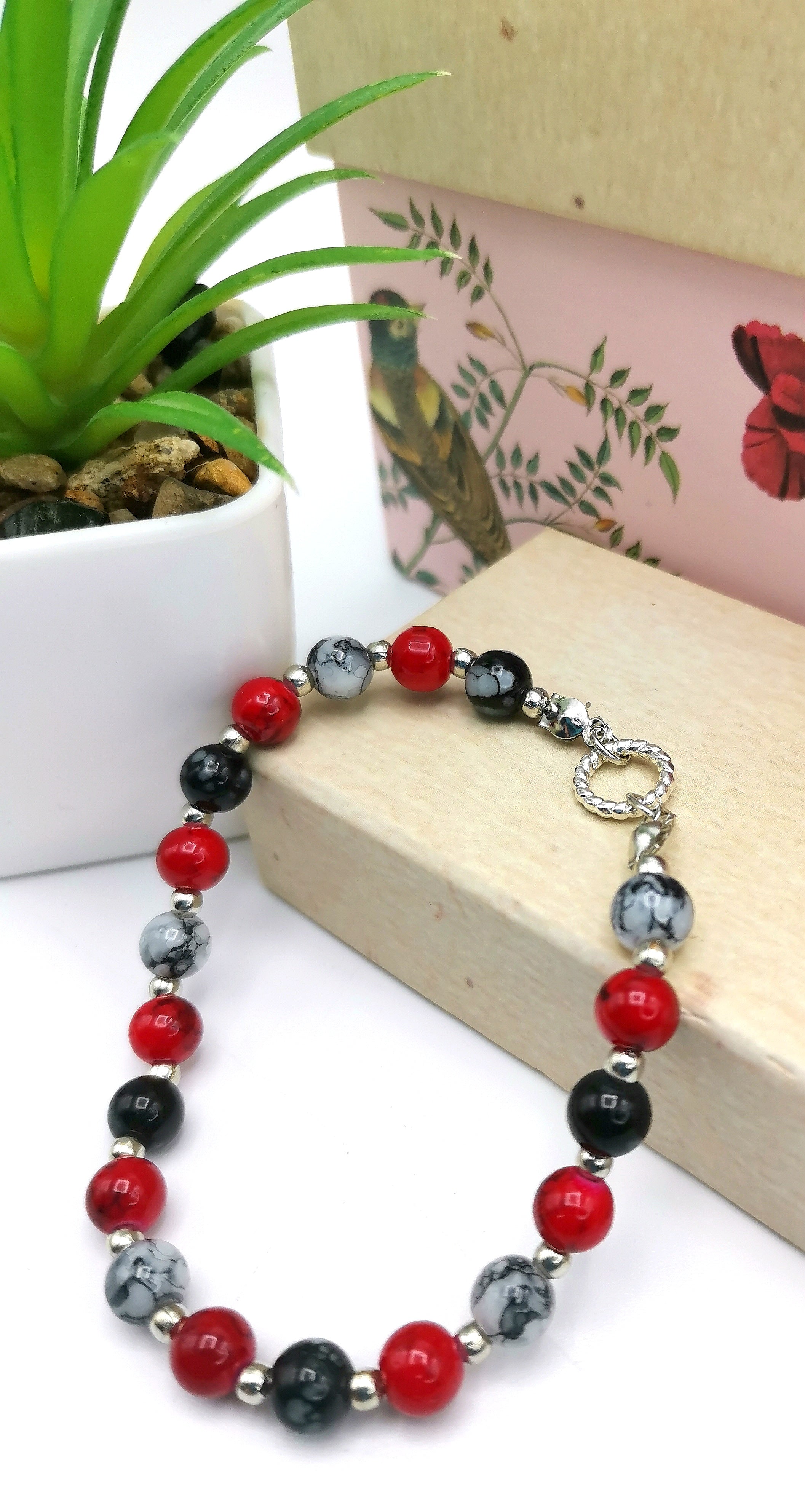 Marvellous Marble Effect Bracelet - Silver Sunbird Bracelets