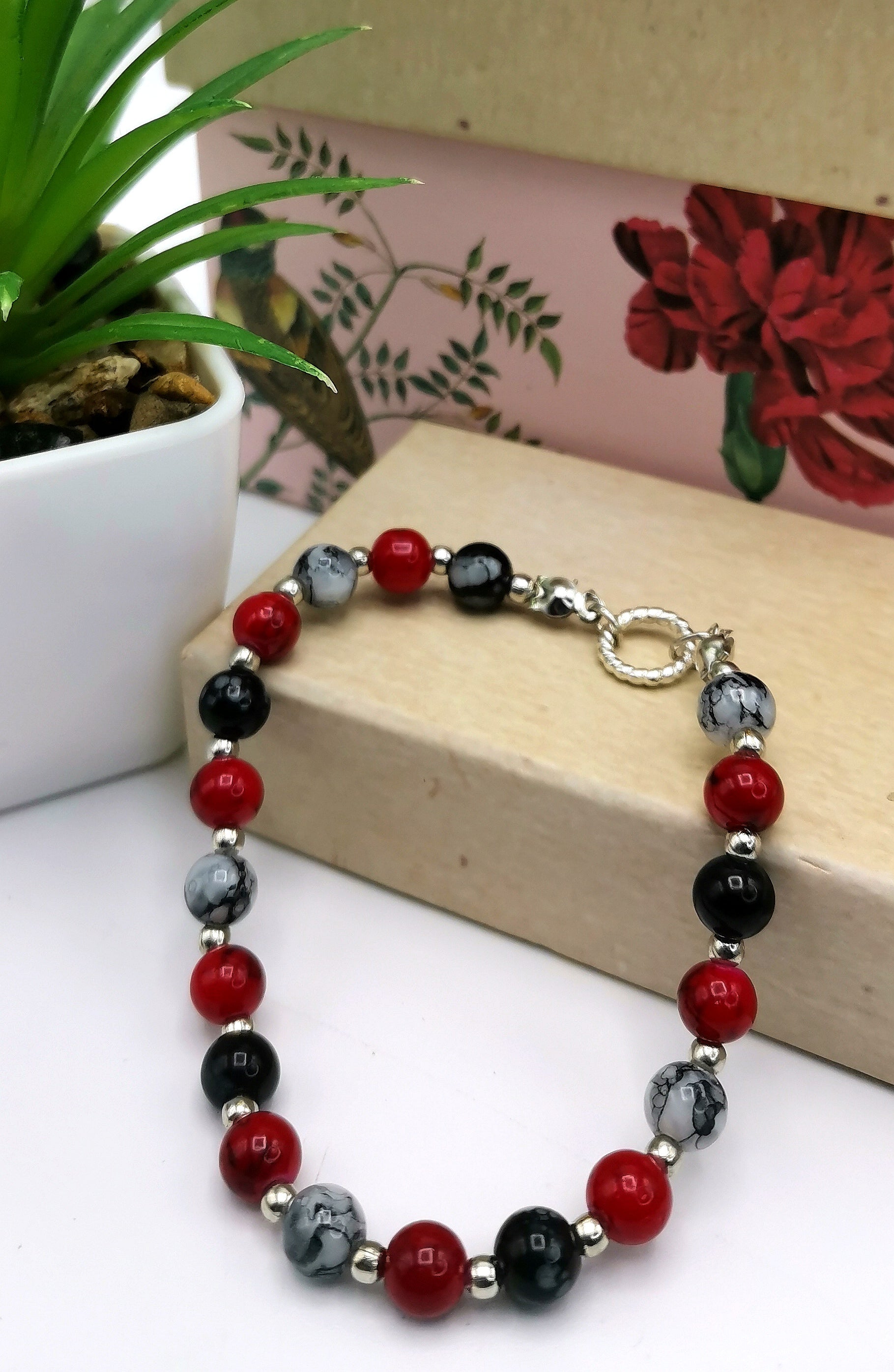 Marvellous Marble Effect Bracelet - Silver Sunbird Bracelets
