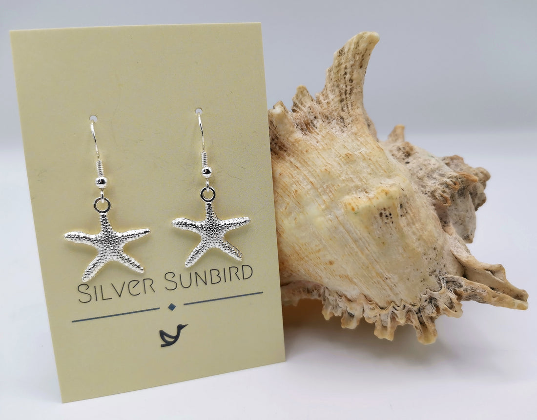 Soulful Starfish Earrings - Silver Sunbird Silver Under the Sea