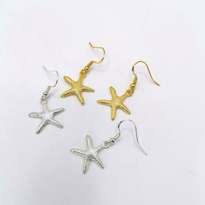 Soulful Starfish Earrings - Silver Sunbird Under the Sea