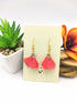 Pastel Chiffon Flower Earrings - Silver Sunbird Sunrise Bohemian Earrings