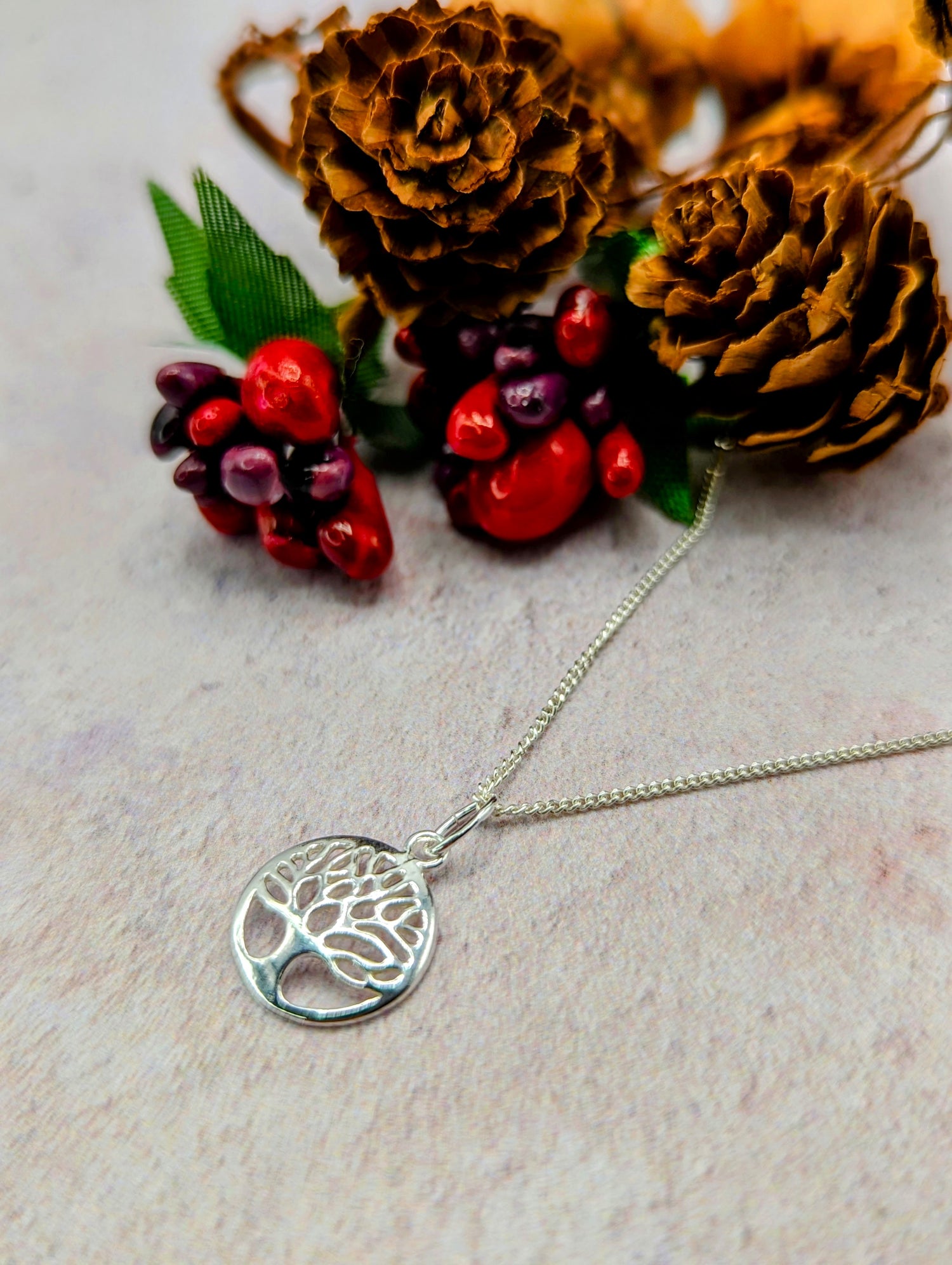 Tree of Life Sterling Silver Necklace - Silver Sunbird Bohemian