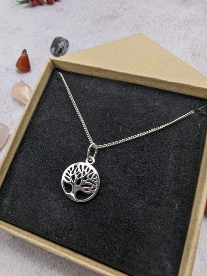 Tree of Life Sterling Silver Necklace - Silver Sunbird Bohemian