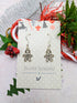 Jolly Gingerbread Men Earrings - Silver Sunbird Christmas Earrings