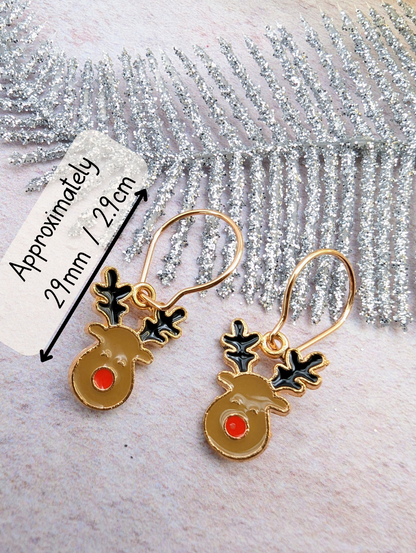 Rosie Reindeer Hoop Earrings