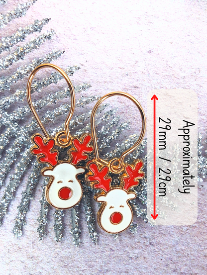 Rosie Reindeer Hoop Earrings