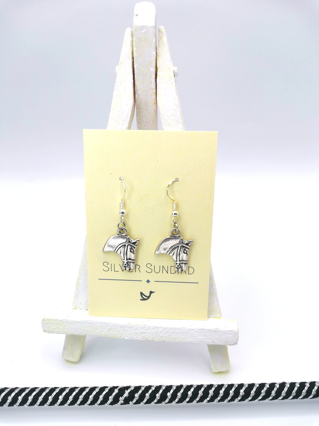 Take The Reins Equine Earrings - Silver Sunbird animal earrings